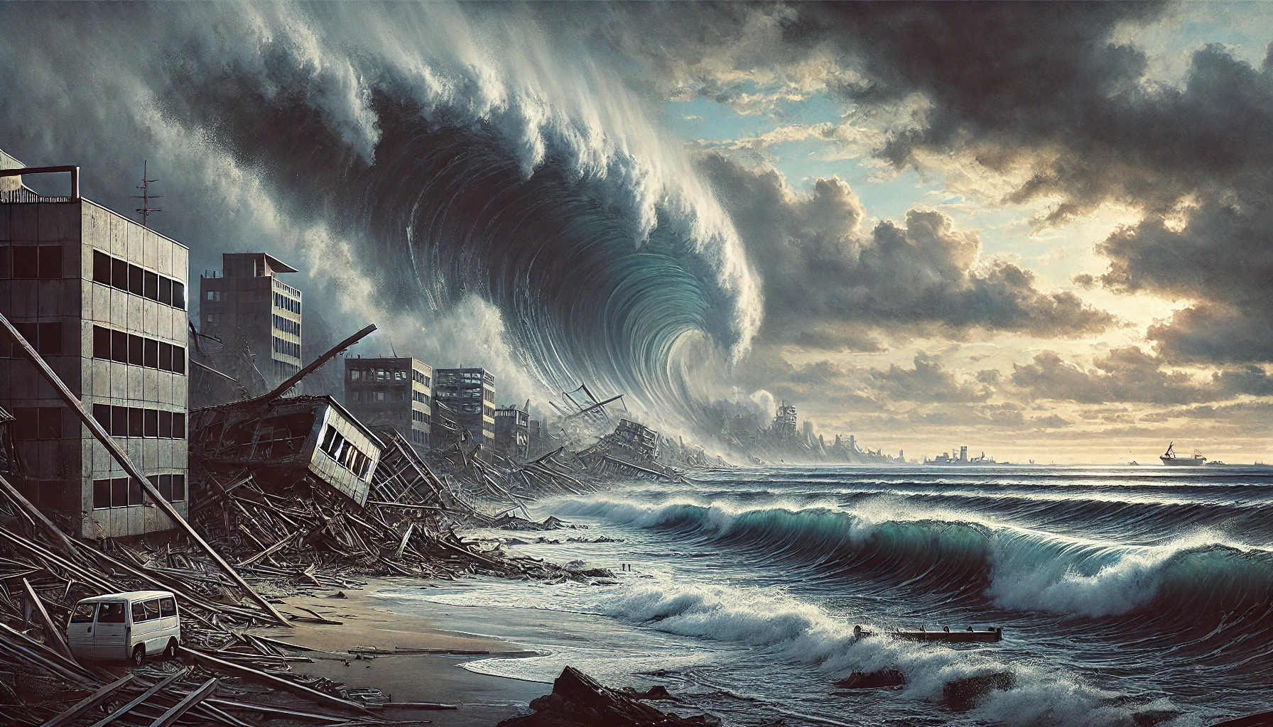 日本发生大地震，发布海啸警报